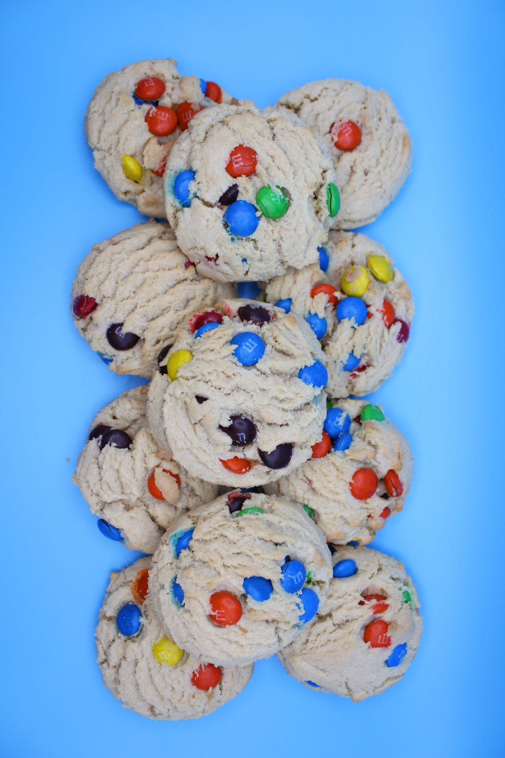 candy coated chocolate pieces cookies